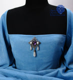 Beatrice purple renaissance brooch pin bronze