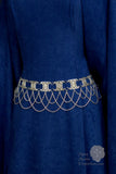 silver medieval belt with chains Clarissant Hip Belt