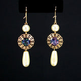 pearl Renaissance Necklace set purple Lady Isadora