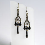 Black Edwardian Earrings Milady Lorelle