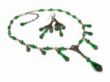 Green Victorian Necklace Milady Lorelle