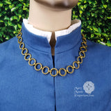 Medieval neck chain for men - antique gold Oldham chain 24"