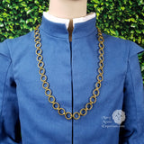 Medieval neck chain for men - antique gold Oldham chain 36"