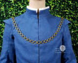 Medieval neck chain for men - antique gold Oldham chain 48"