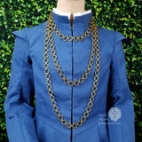 Medieval neck chain for men - antique gold Oldham chain layered combo