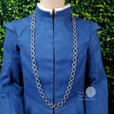 Medieval neck chain for men - antique silver Oldham chain 48"