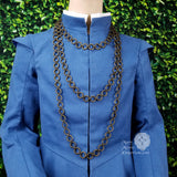 Medieval neck chain for men - antique bronze Oldham chain layered