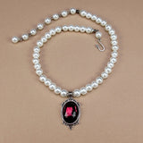 Renaissance pearl necklace amethyst pendant Condesa Paloma