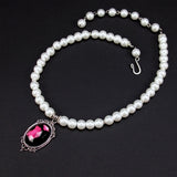 Renaissance pearl necklace amethyst pendant Condesa Paloma