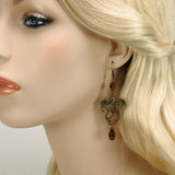 red amethyst dragon earrings bronze Lady Pendragon