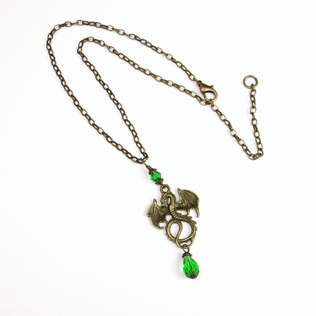 Green sales dragon necklace