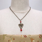 crystal red dragon necklace Lady Pendragon