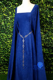 ladies renaissance girdle belt silver & blue Questa