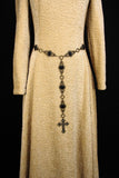 black medieval girdle belt bronze Questa