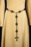 black medieval girdle belt bronze Questa