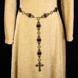 black medieval girdle belt bronze Questa