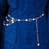 pearl and silver renaissance girdle belt Thalia