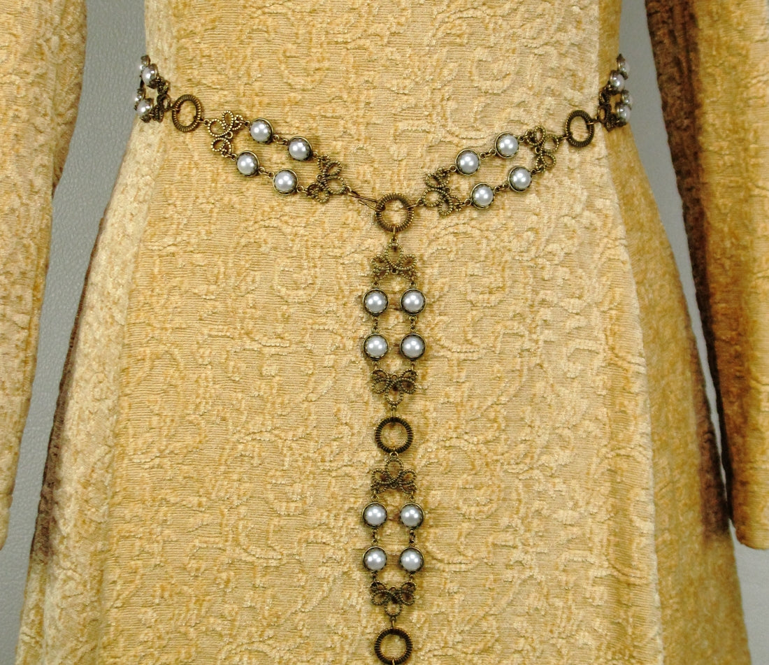 Gorgeous Renaissance Gold Chain Belt Renaissance Belt for Women, Jeweled Belt, Elizabethan  main image 2