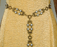 pearl medieval girdle belt bronze Vespera
