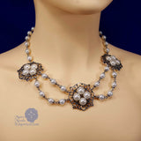 white princess queen elizabeth woodville necklace pearl silver