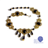 black Edwardian necklace antique gold Xanthe