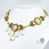 pearl Renaissance necklace antique gold Xanthe