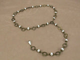 Maiden Ysabelle antique bronze and pearl medieval belt