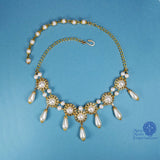 Lady Aurora necklace with gold filigree and pearls