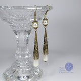 teardrop pearl earrings silver Renaissance Caterina Sforza