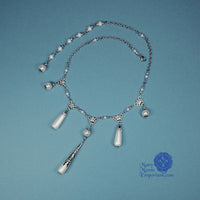teardrop pearl necklace silver Renaissance Caterina Sforza