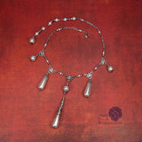 Renaissance teardrop pearl necklace silver Caterina Sforza