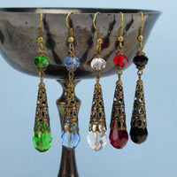 crystal renaissance earrings bronze Elina