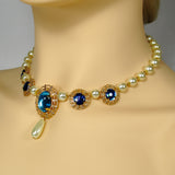 pearl Renaissance Necklace set aqua Lady Isadora