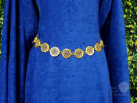 gold Celtic belt Medieval Renaissance Maiden Kinsey
