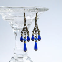 Blue Renaissance Earrings Milady Lorelle