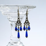 Blue Victorian Earrings Milady Lorelle