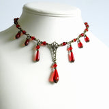 Red Victorian Necklace Milady Lorelle