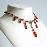 Red Victorian Necklace Milady Lorelle