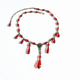 Red Victorian Necklace Milady Lorelle