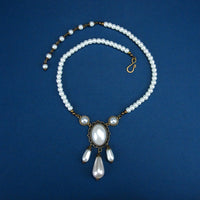 pearl teardrop necklace Renaissance wedding bronze Princess Louise