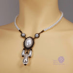 pearl teardrop necklace Renaissance wedding bronze Princess Louise