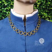 Medieval neck chain for men - antique gold Oldham chain 24"