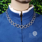 Medieval neck chain for men - antique silver Oldham chain 24"