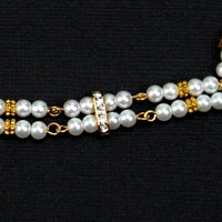 gold and pearl Renaissance headband closeup