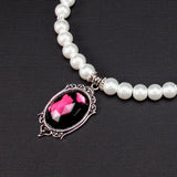 Renaissance pearl necklace amethyst pendant Condesa Paloma