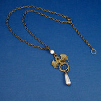 pearl dragon necklace bronze Pendragon