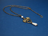 medieval pearl dragon necklace Lady Pendragon