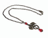 crystal red dragon necklace Lady Pendragon