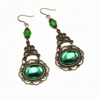 green renaissance earrings questa collection