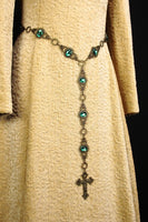 green jeweled renaissance belt bronze Questa